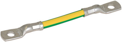 Bridging cable Cu 35mm² GN/YE L variable, with two cable lugs B10.5mm