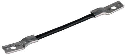 Bridging cable Cu 16mm² L 400mm with 2 cable lugs, bore 10.5, and 2x6.5mm