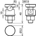 KS connector StSt 200kA f. Rd 10mm single-part with spring washer