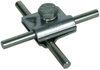 MV clamp StSt 200kA f. Rd 8-10mm w. hexagon screw
