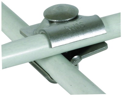 MV clamp StSt f. Rd 16/16 mm with truss head screw for DEHNiso