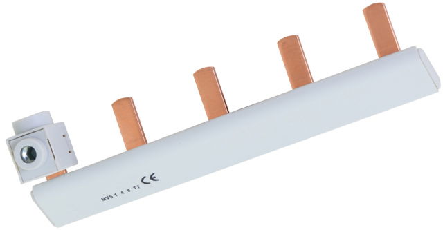 Modular wiring system 1-phase 4-pole 8 modules with clamp up to 50 mm²