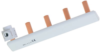 Modular wiring system 1-phase 4-pole 8 modules with clamp up to 50 mm²