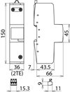 N-PE lightning current arrester DEHNgap Maxi 1 for use in TT systems