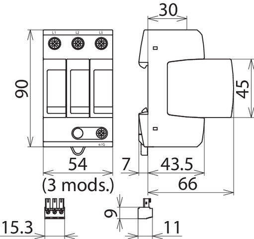 Surge arrester Type 2 DEHNguard M – Görsel 2 / 2