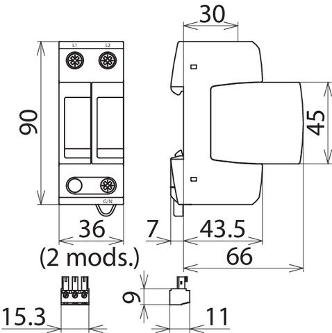 Surge arrester type 2 DEHNguard M – Görsel 2 / 2