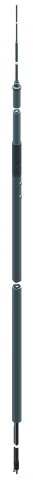 Air-term: mast L9.0m w. HVI light plus D 21mm Cu L min. 10m grey -SET-