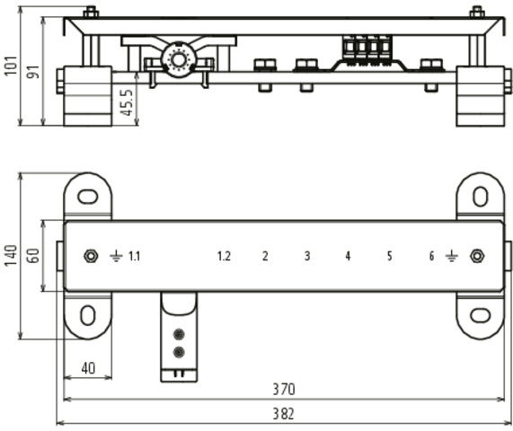 EB bar for Ex areas of zone 1/21, 2/22 Kit with push-in adapter & round adapter – Görsel 2 / 2