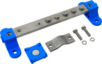 Equipotential bonding bar for Ex areas of zone 1/21, 2/22 1x flat and 5x cable lug