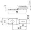 Crimped cable lug DIN 46235 35 mm² M10 Cu/gal Sn with nickel barrier layer