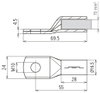 Crimped cable lug DIN 46235 70 mm² M10 Cu/gal Sn with nickel barrier layer