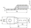 Crimped cable lug DIN 46235 95 mm² M10 Cu/gal Sn with nickel barrier layer