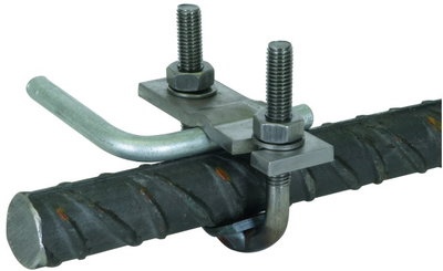 U-bolt clamp St/bare f. D 16-48mm f. Rd 10mm a. Fl 30-40mm