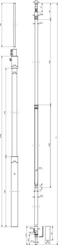 DEHNcon-H HVI light Cond. L 6.0m w. supp. tube a. air-term.rod GRP/Al/V2A – Görsel 2 / 2