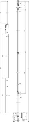 DEHNcon-H HVI light Cond. L 6.0m w. supp. tube a. air-term. rod GRP/Al/V2A