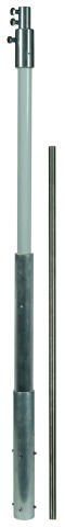 Supp. tube D 30 mm L 2875 mm GRP/Al/StSt w. air-ter.rod D10 L1000mm f. raft.brack.