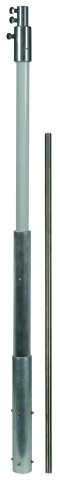 Supp. tube D 30 mm L 2875 mm GRP/Al/StSt w. air-ter.rod D10 L1000mm f. raft.brack.