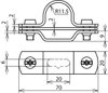 Conductor holder for HVI conductor D 23mm with slot 16x6.5mm StSt
