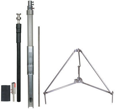 HVI Con. D 20mm Cu w. supp. tube L 3200mm air-term. rod L 1000mm a. tripod -KIT-