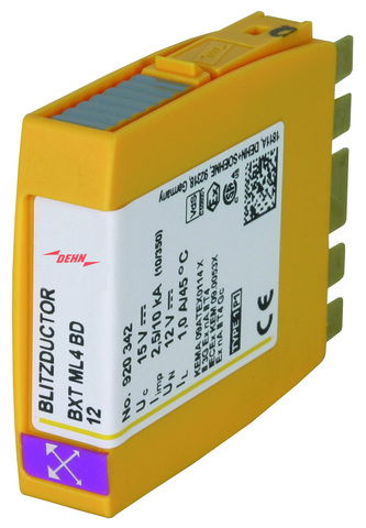 Combined arrester module for 2 pairs BLITZDUCTOR XT with LifeCheck