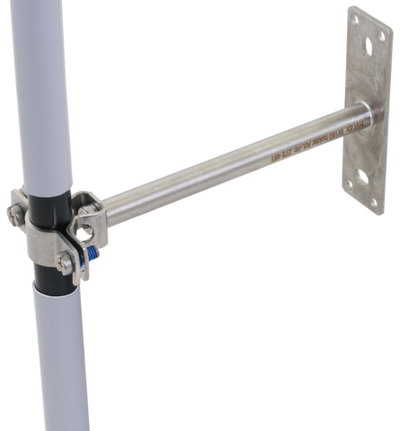 HVI-L+ Ex W160 holder f. Conductor D18mm distance 160mm w. StSt fixing plate