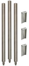 SET of base support rods 3x 16x200 mm StSt for tripod