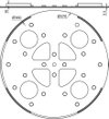 Plastic base plate D 370mm black