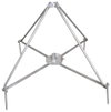 Four-legged stand hinged w. half shell f. D40/50mm radius 680mm angle 10° StSt