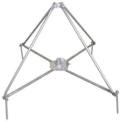 Four-legged stand hinged w. half shell f. D40/50mm radius 680mm angle 10° StSt