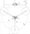 Hinged tripod f. air-term. rods D40mm L 4-5.5m inclin. angle 10° St/tZn