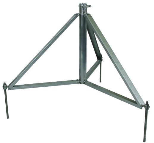 Hinged tripod for pipes D 40-50mm L 4.0-5.5m inclination angle 10° StSt