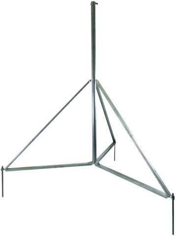 Tripod f. air-term. rods a. pipes D 40-50 mm H 6.0-8.0 m inclin. angle 10° StSt
