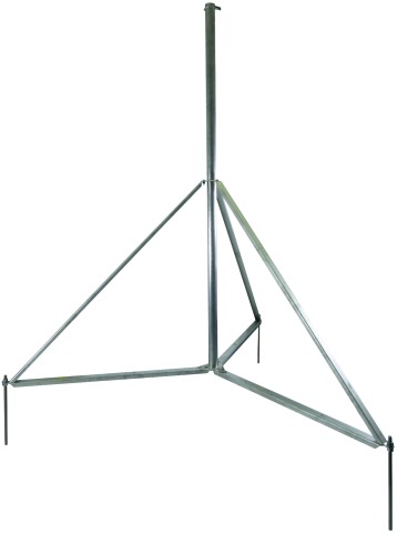 Tripod f. air-term. rods a. pipes D 40-50 mm H 6.0-8.0 m inclin. angle 10° StSt