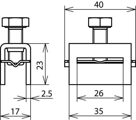 Grip head f. tensioning strap 25x0.3mm StSt f. DEHNiso – Görsel 2 / 2