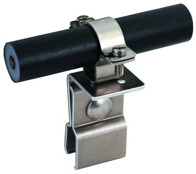 Roof cond. holder StSt f. metal roofs w. clamping seam f. HVI cond. D 27-30mm