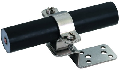 Roof cond. holder StSt f. metal roofs w. conn. lug f. HVI conductor D 27-30mm