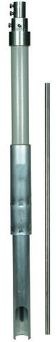Supp.tube D 50mm L 4700mm GRP/Al w. air- term.rod D 10mm L 1000mm, lateral outlet