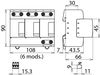 Combined arrester Type 1 + Type 2 DEHNventil M f. three-phase TN-C systems