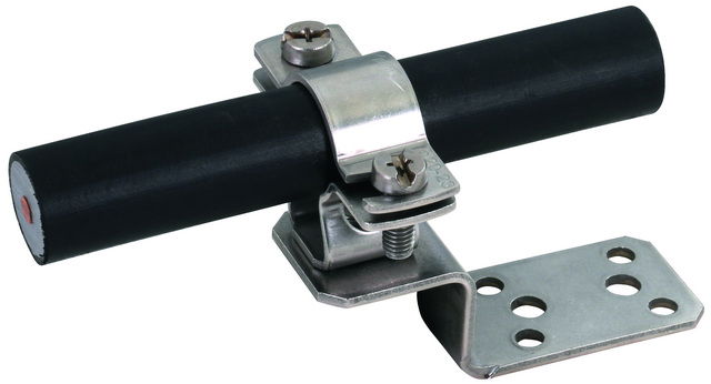 Roof cond. holder StSt f. metal roofs w. conn. lug f. HVI conductor D 20-23mm