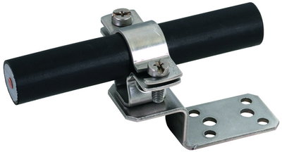 Roof cond. holder StSt f. metal roofs w. conn. lug f. HVI conductor D 20-23mm
