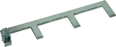 Earthing clip single-phase 3-pole 10 mods w. connection clamp up tp 25 mm²