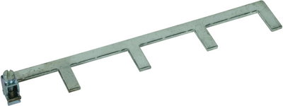 Earthing clip single-phase 4-pole 13 mods w. connection clamp up to 25 mm²