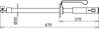 Insulating stick with gear and plug-in coupling with hand strap L 670mm