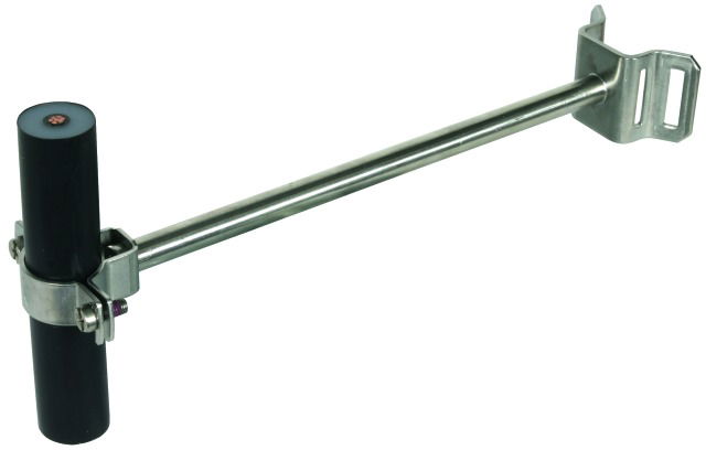 HVI Ex P240 holder StSt f. Conduc. D27mm dist. 240mm w bracket f. tubes 50-300mm