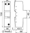 Combined arrester Type 1 + Type 2 DEHNvenCI 1-pole 255V a.c. with backup fuse