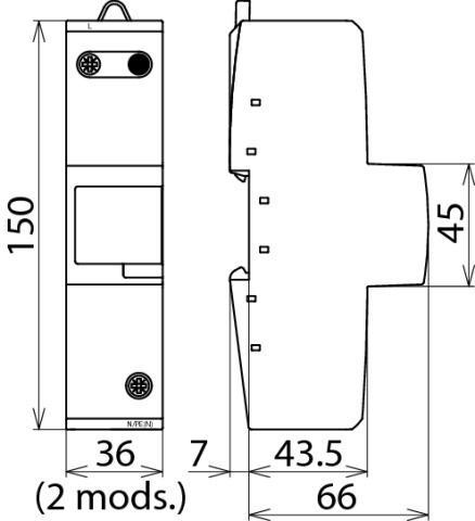 Combined arrester Type 1 + Type 2 DEHNvenCI 1-pole 255V a.c. with backup fuse – Görsel 2 / 2