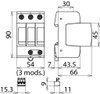 DEHNguard M type 2 surge arrester 3-pole for TN-C systems