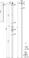 HVI power Conductor D 27mm Cu -KIT- w. supp.tube L 3500mm w. air-term.rod L 1.0m