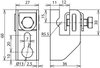 Flat strip a. round conductor hold. StSt f. Fl...11mm Rd 6.10mm wall dist. 11mm