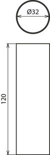 Heat-shrinkable sleeve, grey D 32 mm L 120 mm